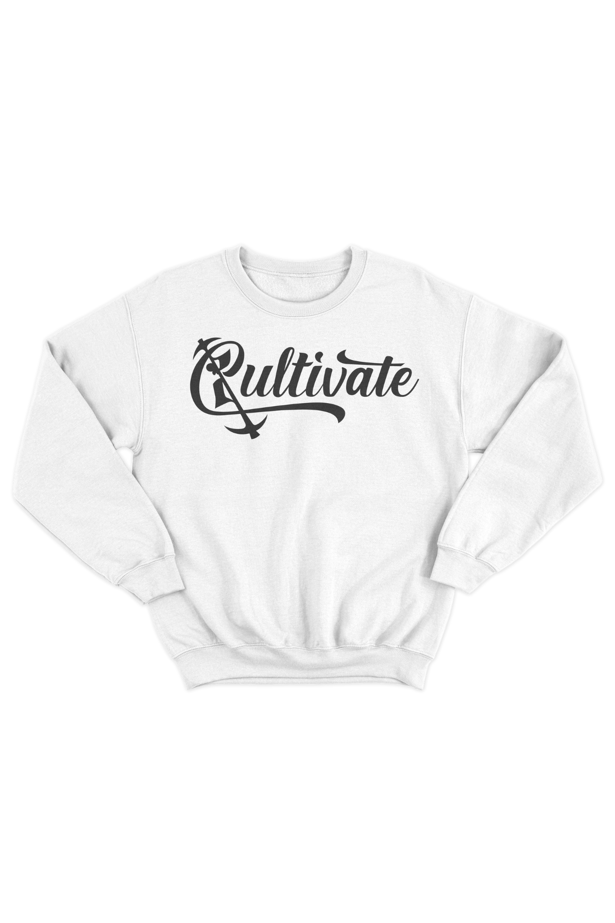 White Cultivate Suede Logo Sweatshirt