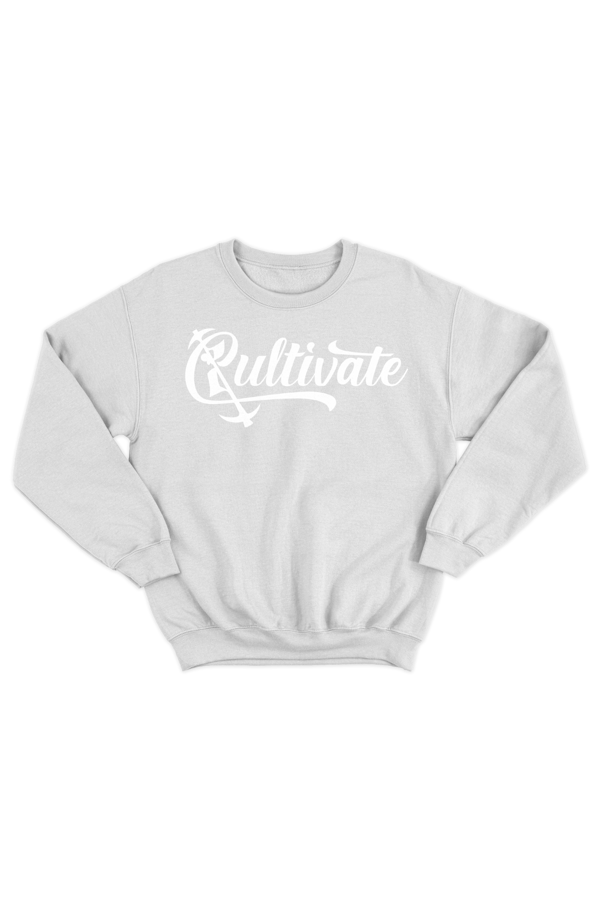 Heather Grey Cultivate Suede Logo Sweatshirt