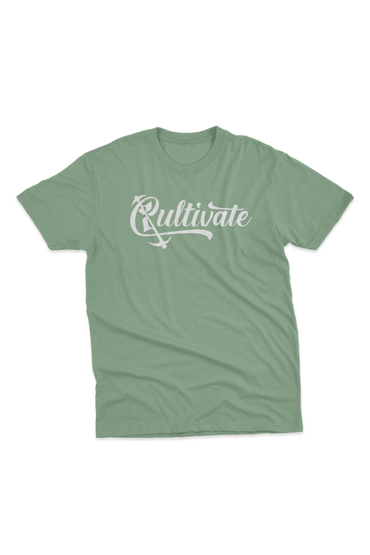 Sage Green Cultivate Suede Logo T-shirt